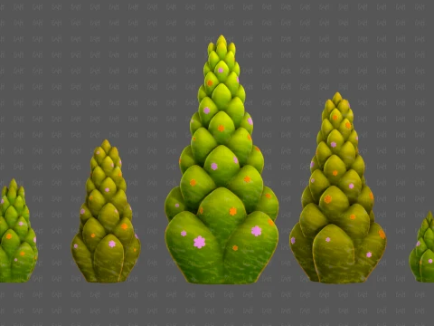 Trees Cartoon V70 3D Model