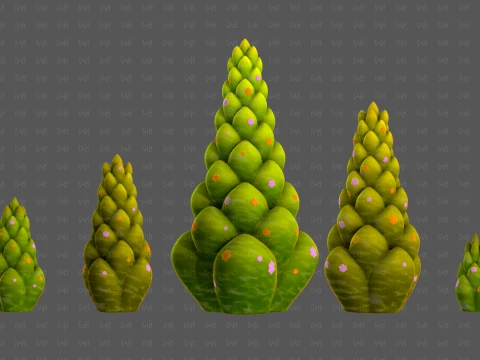 Trees Cartoon V70 3D Model