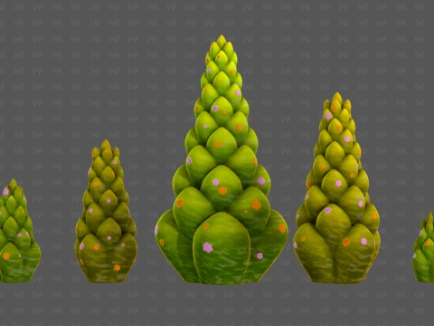 Trees Cartoon V70 3D Model