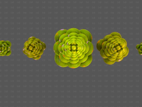 Trees Cartoon V70 3D Model