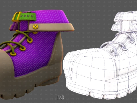 Shoes cartoonV65 3D Model