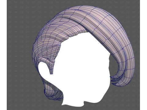 Base Hair for Boy V74 3D Model