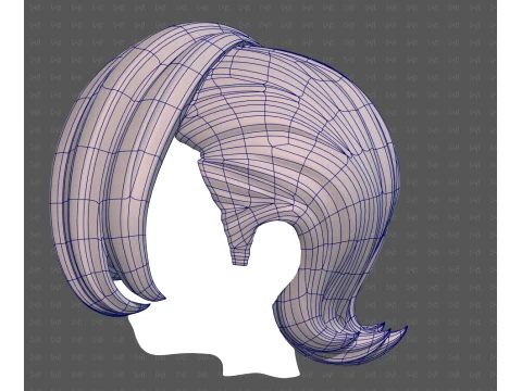 Base Hair for Boy V74 3D Model
