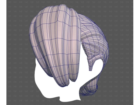 Base Hair for Boy V74 3D Model