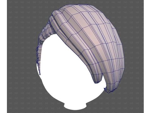 Base Hair for Boy V74 3D Model