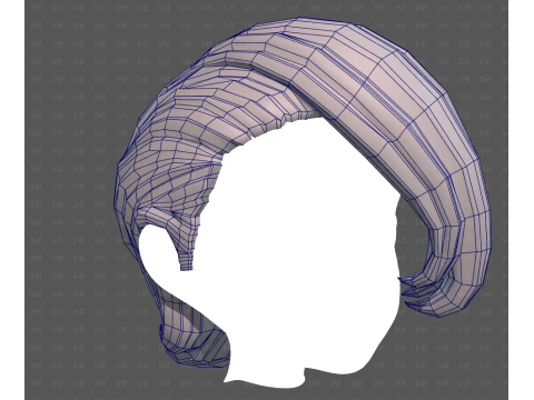 Base Hair for Boy V74 3D Model