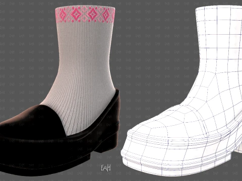 Shoes cartoonV66 3D 모델