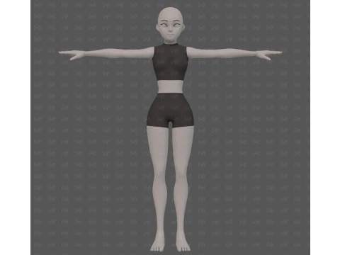 Base mesh woman 27 3D Model