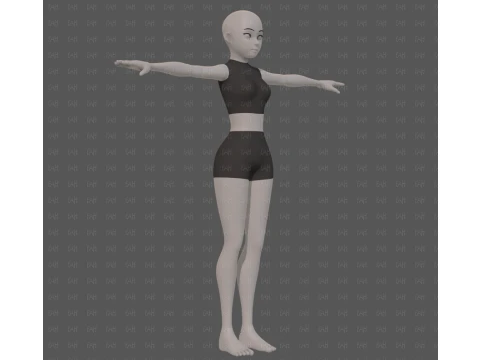 Base mesh woman 27 3D Model