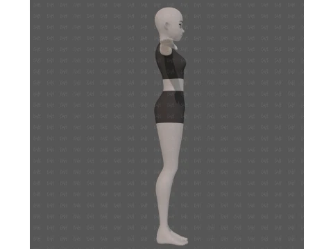 Base mesh woman 27 3D Model