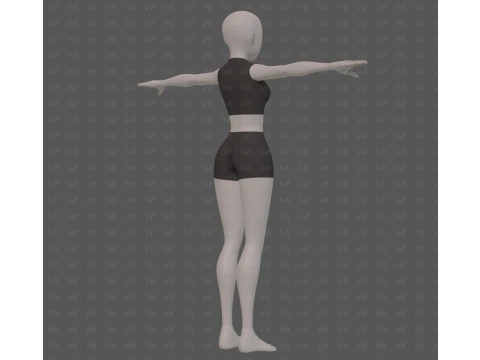 Base mesh woman 27 3D Model