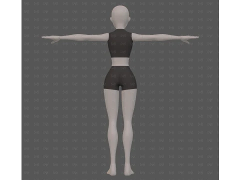Base mesh woman 27 3D Model
