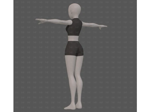 Base mesh woman 27 3D Model