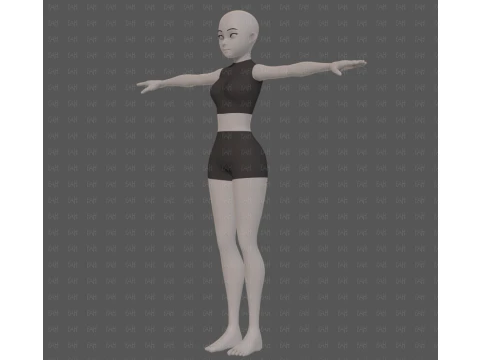 Base mesh woman 27 3D Model