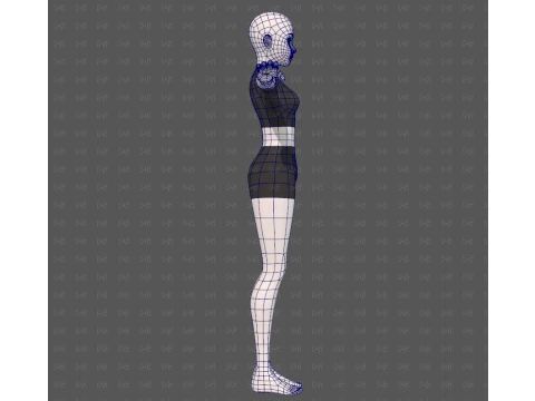 Base mesh woman 27 3D Model