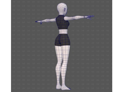 Base mesh woman 27 3D Model