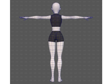 Base mesh woman 27 3D Model