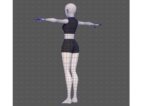 Base mesh woman 27 3D Model