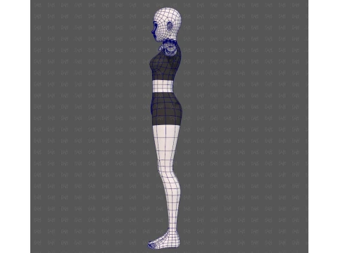 Base mesh woman 27 3D Model
