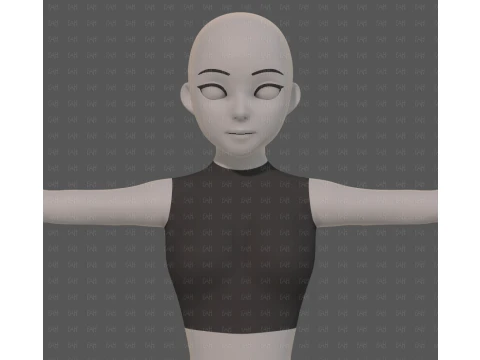 Base mesh woman 27 3D Model