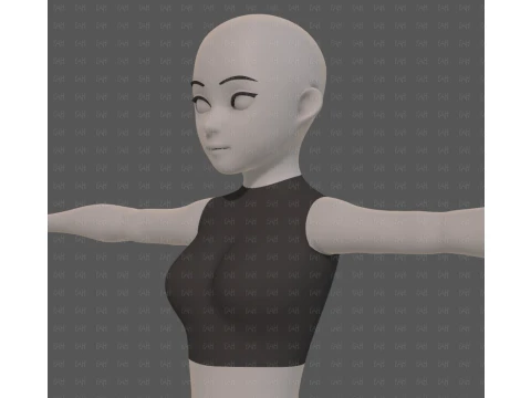 Base mesh woman 27 3D Model