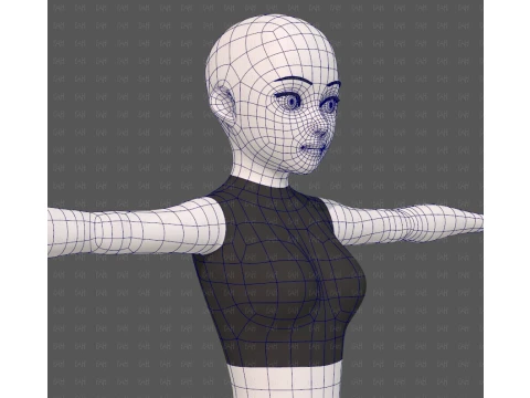 Base mesh woman 27 3D Model