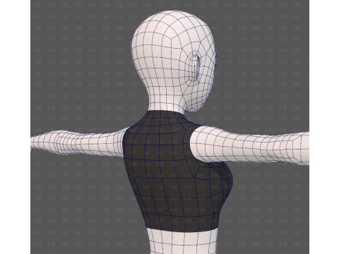 Base mesh woman 27 3D Model