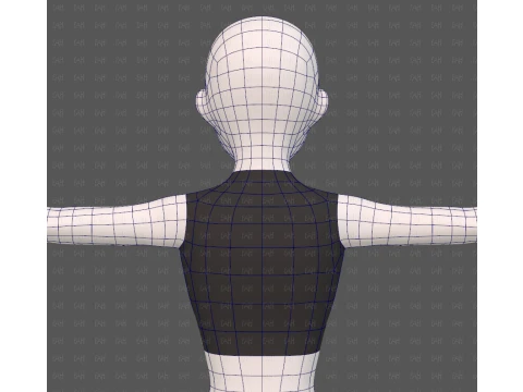 Base mesh woman 27 3D Model