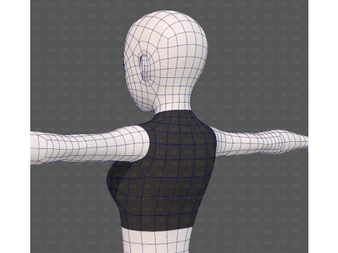 Base mesh woman 27 3D Model