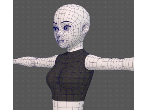 Base mesh woman 27 3D Model