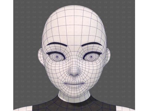 Base mesh woman 27 3D Model