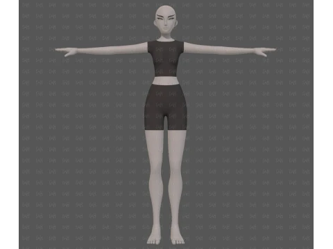 Base mesh woman 28 3D Model