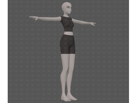 Base mesh woman 28 3D Model