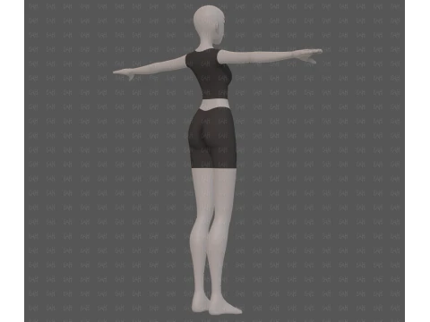 Base mesh woman 28 3D Model