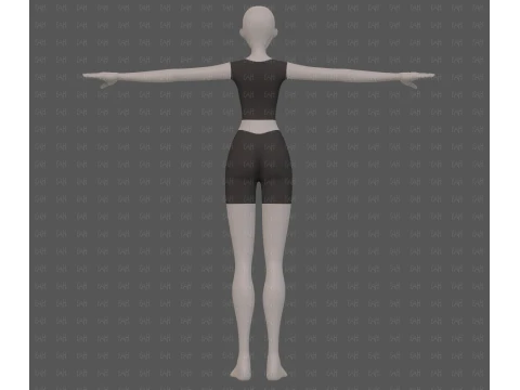 Base mesh woman 28 3D Model