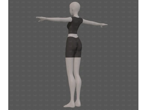 Base mesh woman 28 3D Model