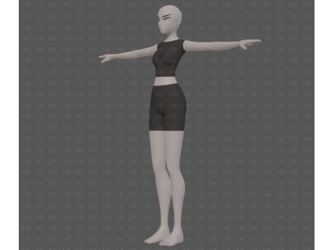 Base mesh woman 28 3D Model
