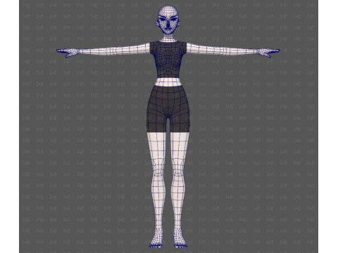 Base mesh woman 28 3D Model