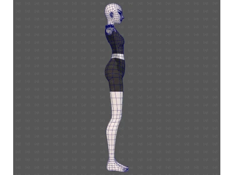 Base mesh woman 28 3D Model