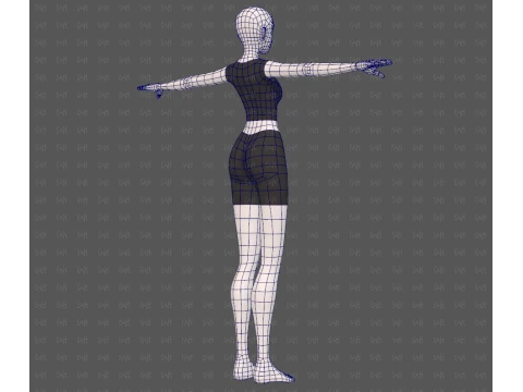 Base mesh woman 28 3D Model