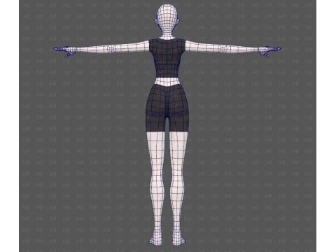Base mesh woman 28 3D Model