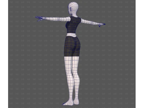 Base mesh woman 28 3D Model