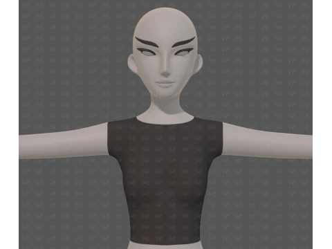 Base mesh woman 28 3D Model