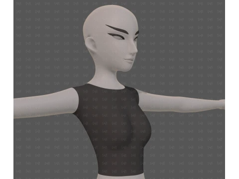 Base mesh woman 28 3D Model