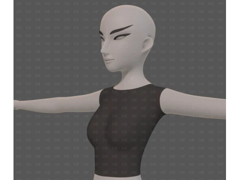 Base mesh woman 28 3D Model