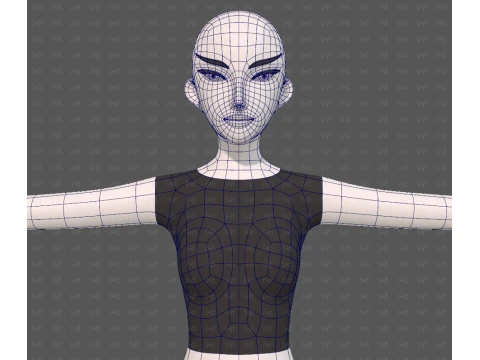 Base mesh woman 28 3D Model