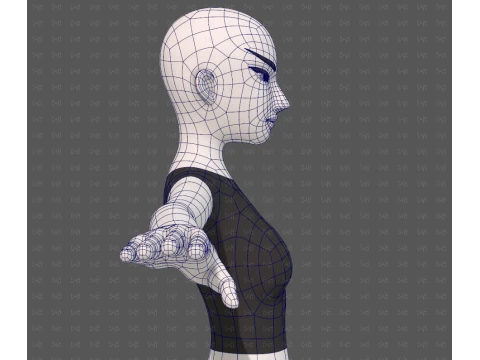 Base mesh woman 28 3D Model