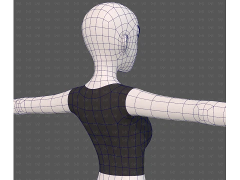 Base mesh woman 28 3D Model