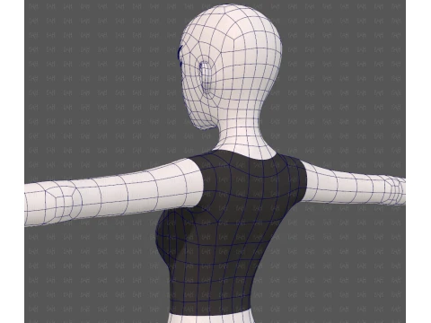 Base mesh woman 28 3D Model