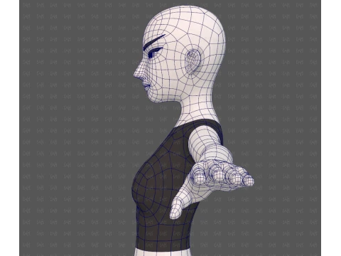 Base mesh woman 28 3D Model